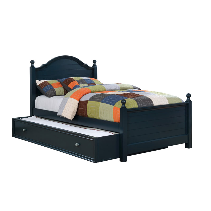 Chun Wingback Bed, Black, Twin
