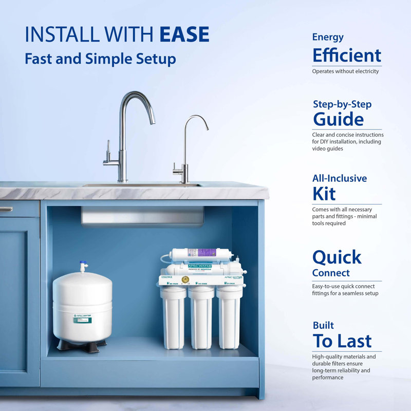 APEC 75 GPD 6-Stage Alkaline Mineral Reverse Osmosis Water Filtration System