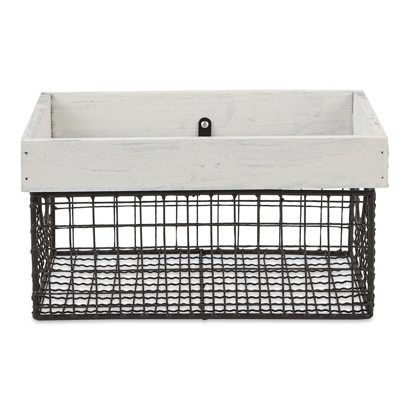Gracie Oaks Basket, Antique White
