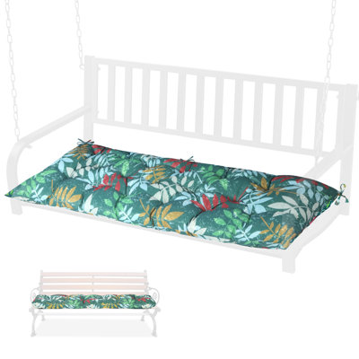 Outdoor Bench Cushion 60x20in, Waterproof Thicken Patio Seat Pad with Ties, Replacement Cushion for Porch Swing, Garden Bench, Indoor/Outdoor Use