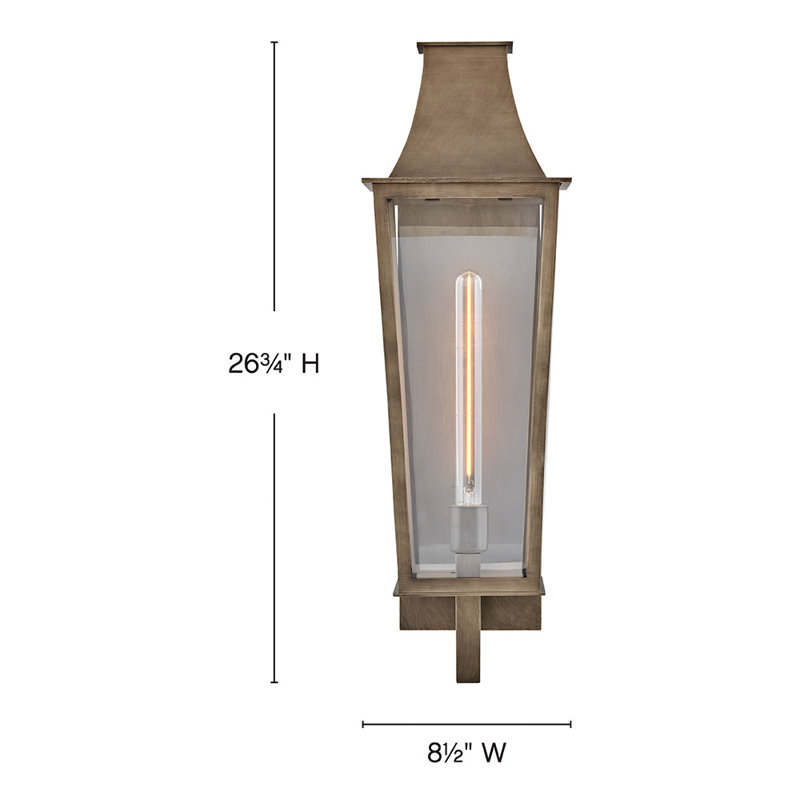 Georgetown 1 - Light Outdoor Wall Lantern, Burnished Bronze, 26.75" H x 8.5" W x 9.75" D