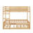 Full Over Full Wood Bunk Bed With Ladder And Guardrails-118703476