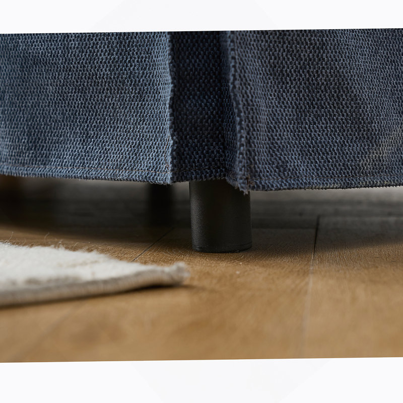 Boneless Curved Sofa, Modern Minimalist Sofa, Cloud Couch Sofa 3-4 Seater Couch, Dark Blue 3