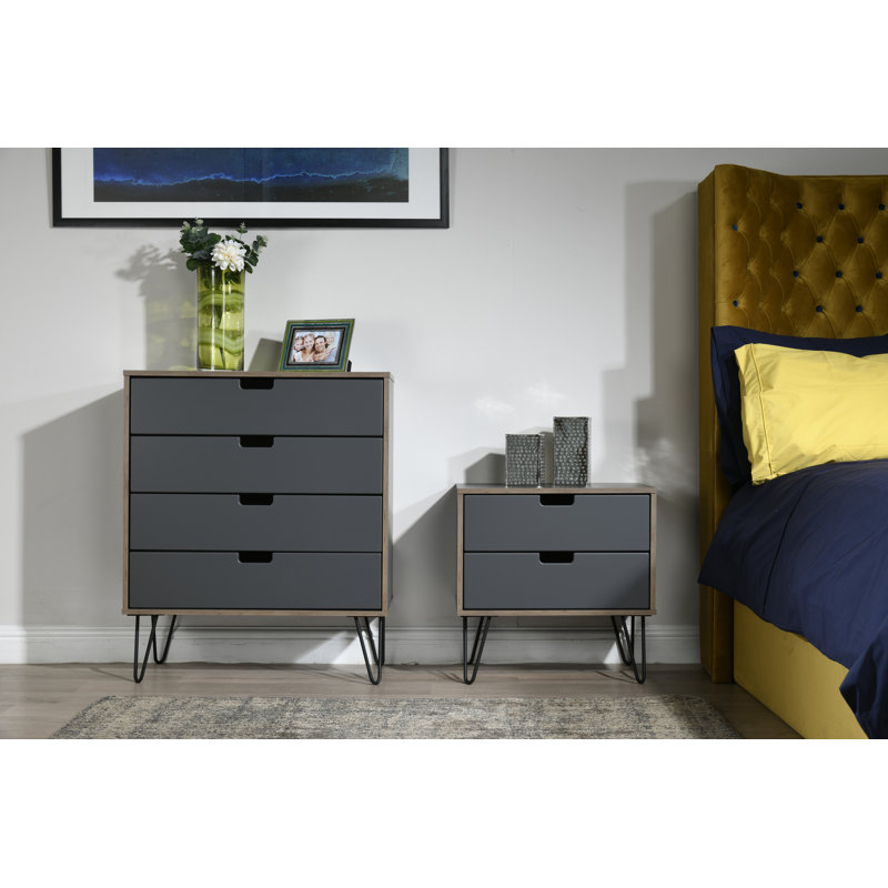 Fully Assembled Fairbury 1 Drawer Bedside Table