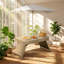 Table d'appoint pliante en osier avec structure en acier, 60 cm (L) x 41 cm (P) x 41 cm (H) de Christies Home