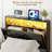 Twin Xl Bed Frames With 3 Storage Drawers, Hidden Storage Headboard With Led Lights & Charging Station, Upholstered Twin Xl Platform Bed, Solid Wood Slats, No Box Spring Needed, Noise Free, Black-219351339