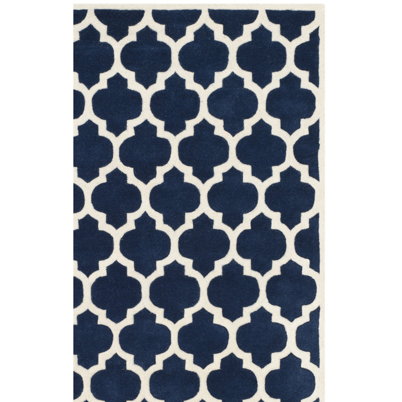 Tapis en laine touffeté à la main Carolene, Carré 8 pi 9 po