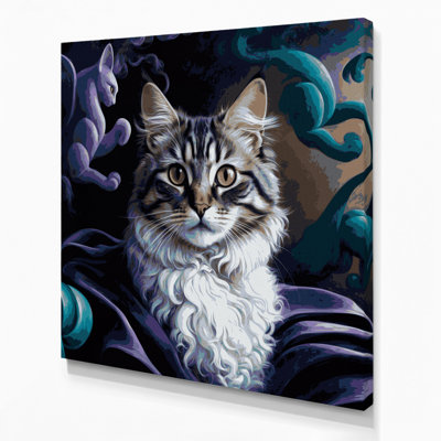 «Cats Foldex Grey», art mural sur toile