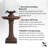  28 inches Outdoor Bird Bath Fountain, Brown Resin, Decorative 1-Tier Water Feature for Patio, Garden & Yard