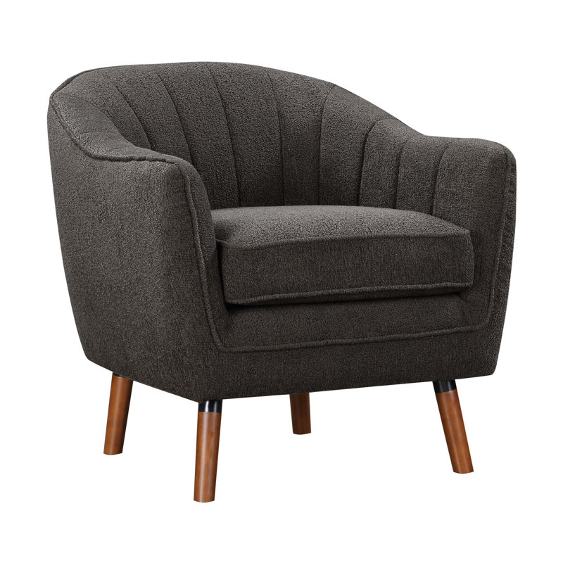 Chaise d'appoint Mid-Century Modern, Gris anthracite