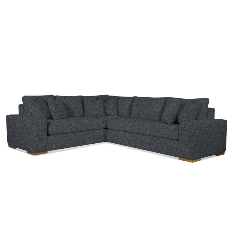 Memphis Sectional, Left Hand Facing, Honey, Basic Navy; 0317-61