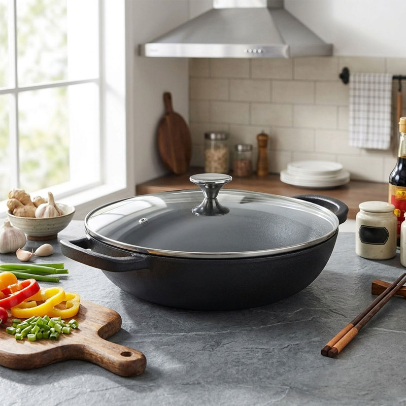 Living And Home Cast Iron Soup Pot