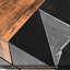Table basse carrée 31,4 po x 31,4 po avec plateau coulissant, table centrale haute brillance avec compartiment de rangement caché, table de cocktail extensible avec finition grain de noyer pour le salon, noir