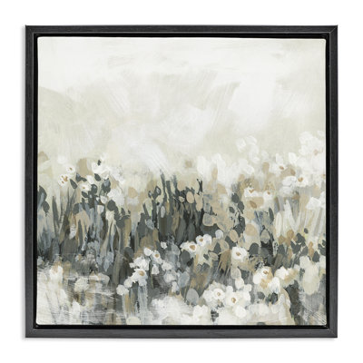Grey & Beige Landscape Floating Frame, design by June Erica Vess