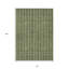 Tapis extérieur lavable rayé vert olive 10 pi x 14 pi