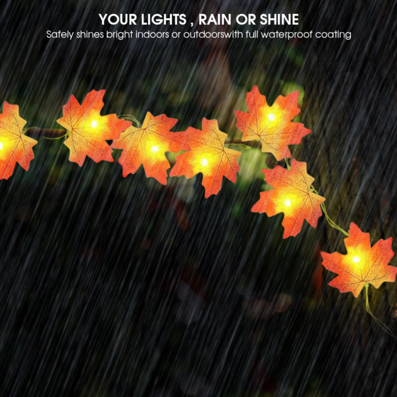 Maple Leaf 3 Light String Lights