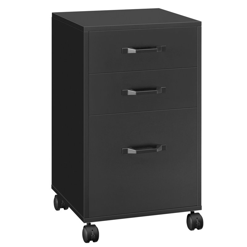 Alexand 3 Drawer Filing Cabinet, Black
