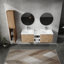Stylish Wall-Mounted Bathroom Vanity With Abundant Storage And Elegant Sink