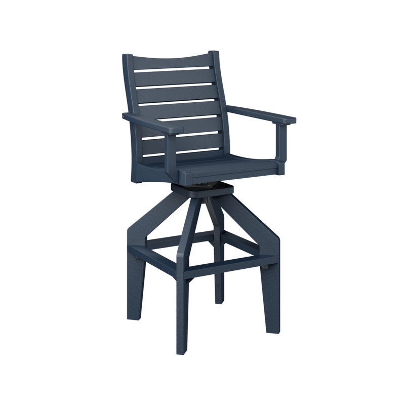 Fauteuil pivotant très grand Berlin Seashell Berlin Gardens, Marine, 30.5"