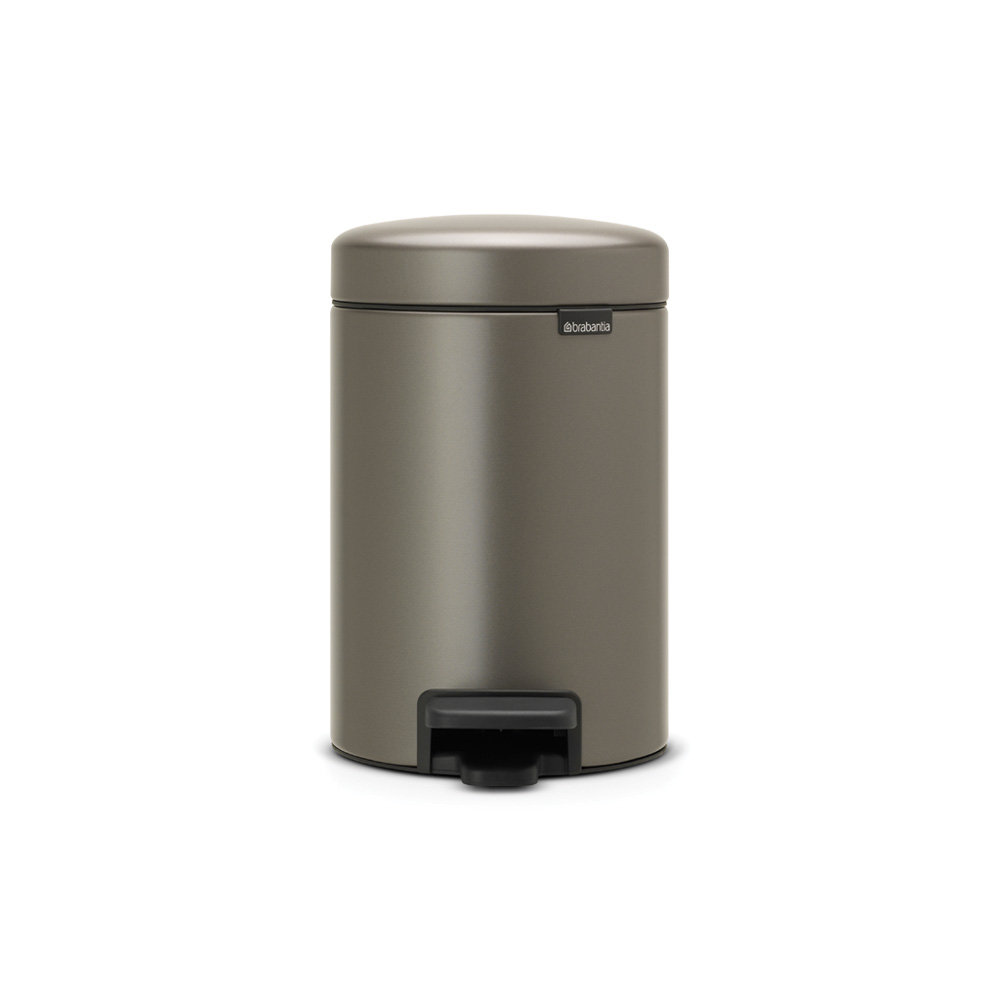 Brabantia Newicon 0.8gal Step-On Can, Platinum