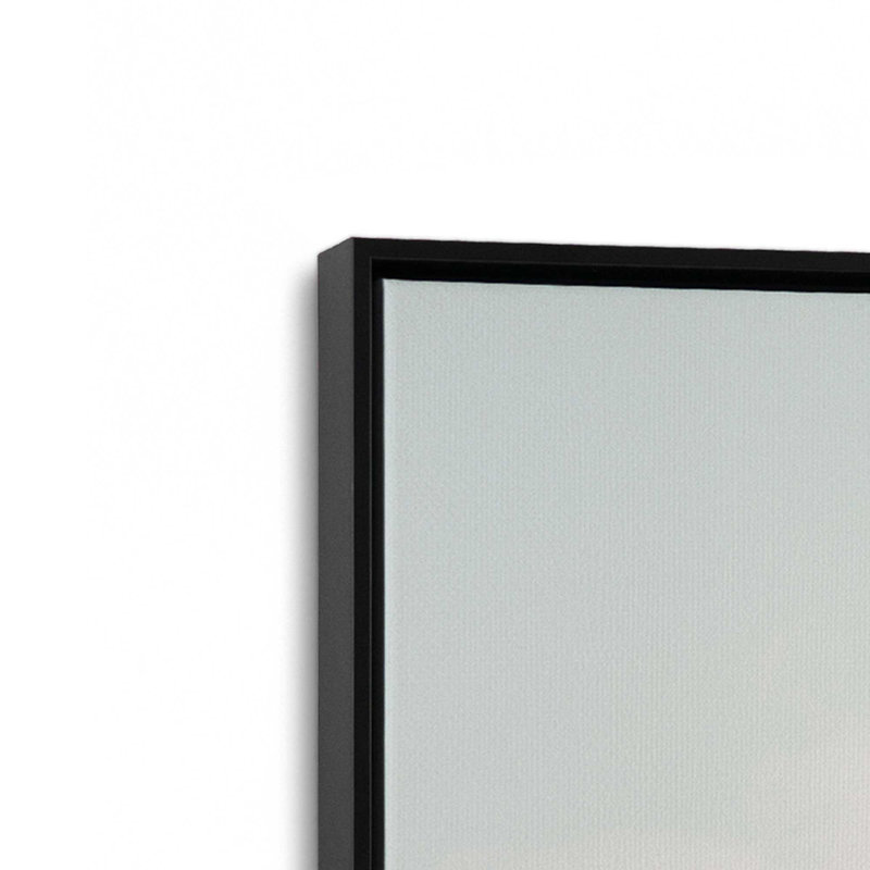 Impression sur toile Golden Palm View, H 30,75 po x l 20,75 po x P 1,75 po, Cadre flottant noir satiné