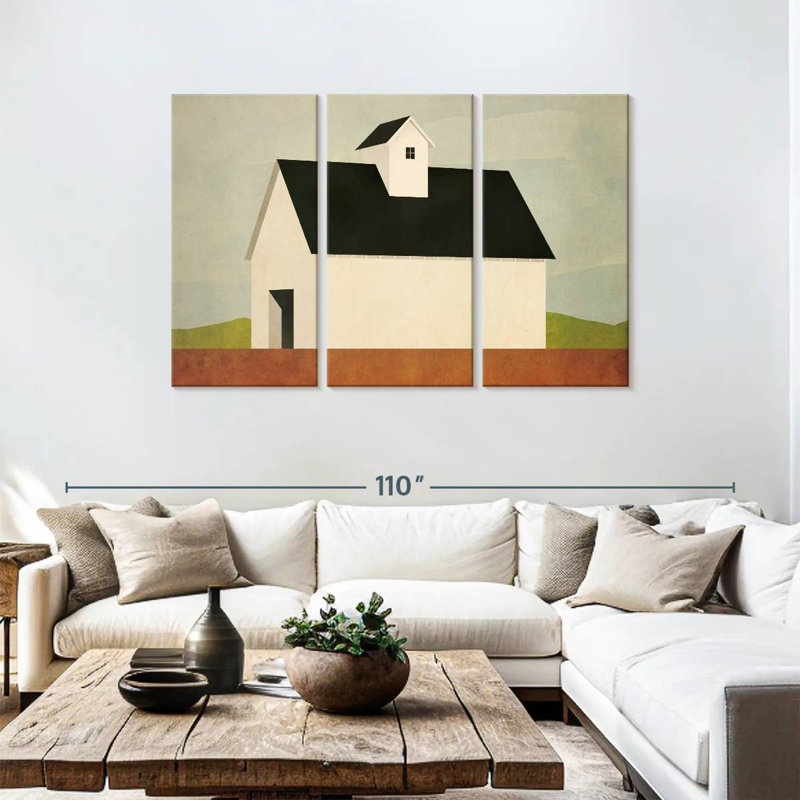Lilie Fall Barn, 48" H x 74" W