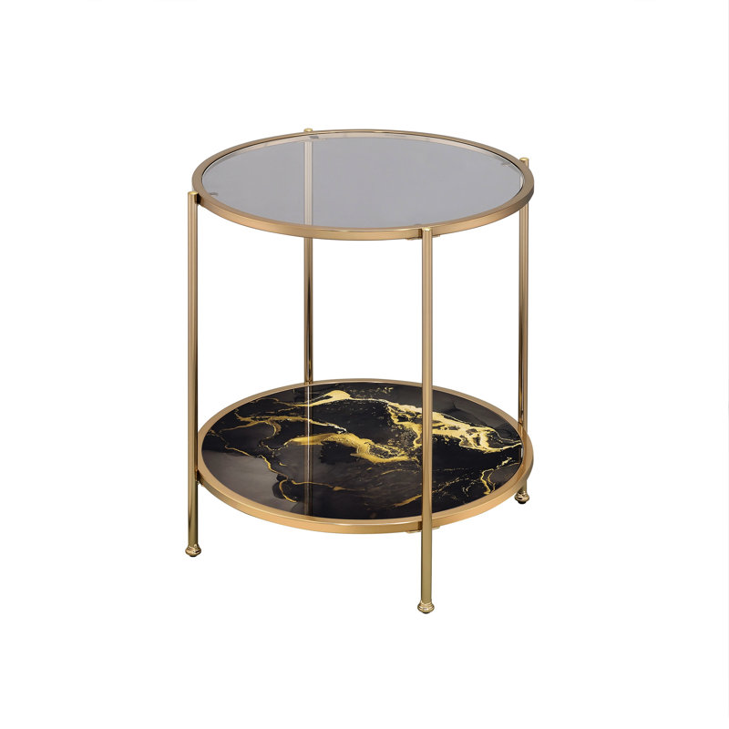 Meuble-lavabo en marbre noir avec fabrication en métal et tablette pratique