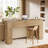 63" Wood Console Table With Drawers, Rustic Brown Sofa Console Table For Living Room, Hallway, Entrance,