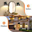 Appliques murales d'extérieur avec lanterne, luminaires de porche à fixation murale de ferme, éclairage de grange d'extérieur de patio industriel