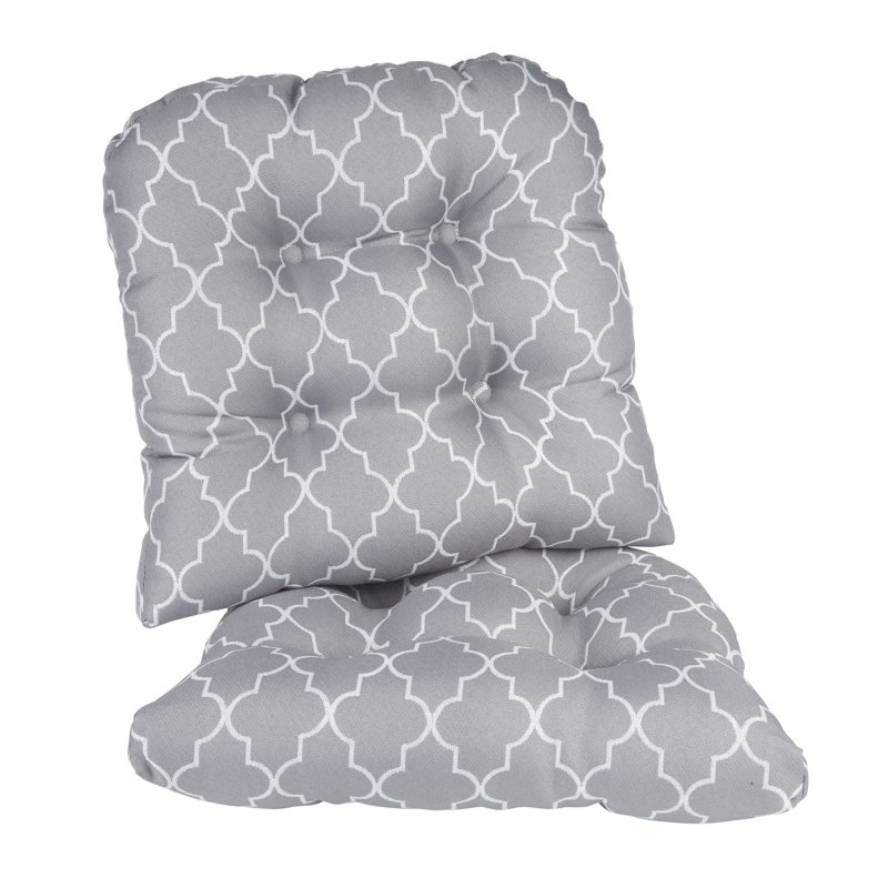 Coussins de salle à manger et de cuisine antidérapants de 15 po x 15 po x 3 po, Gris