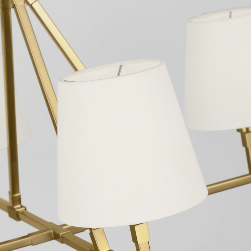 Mattia 4 - Light Dimmable Classic / Traditional Chandelier, Burnished Brass, 22.12" H x 40" W x 40" D