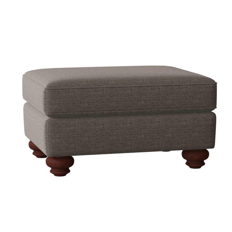 Craftmaster 33" Rectangle Standard Ottoman, Index 42 Gray Performance Twill, Manhattan