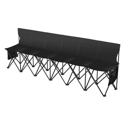 6 Seat Portable Folding Sport Bench Outdoor Camping Chair with Carry Bag