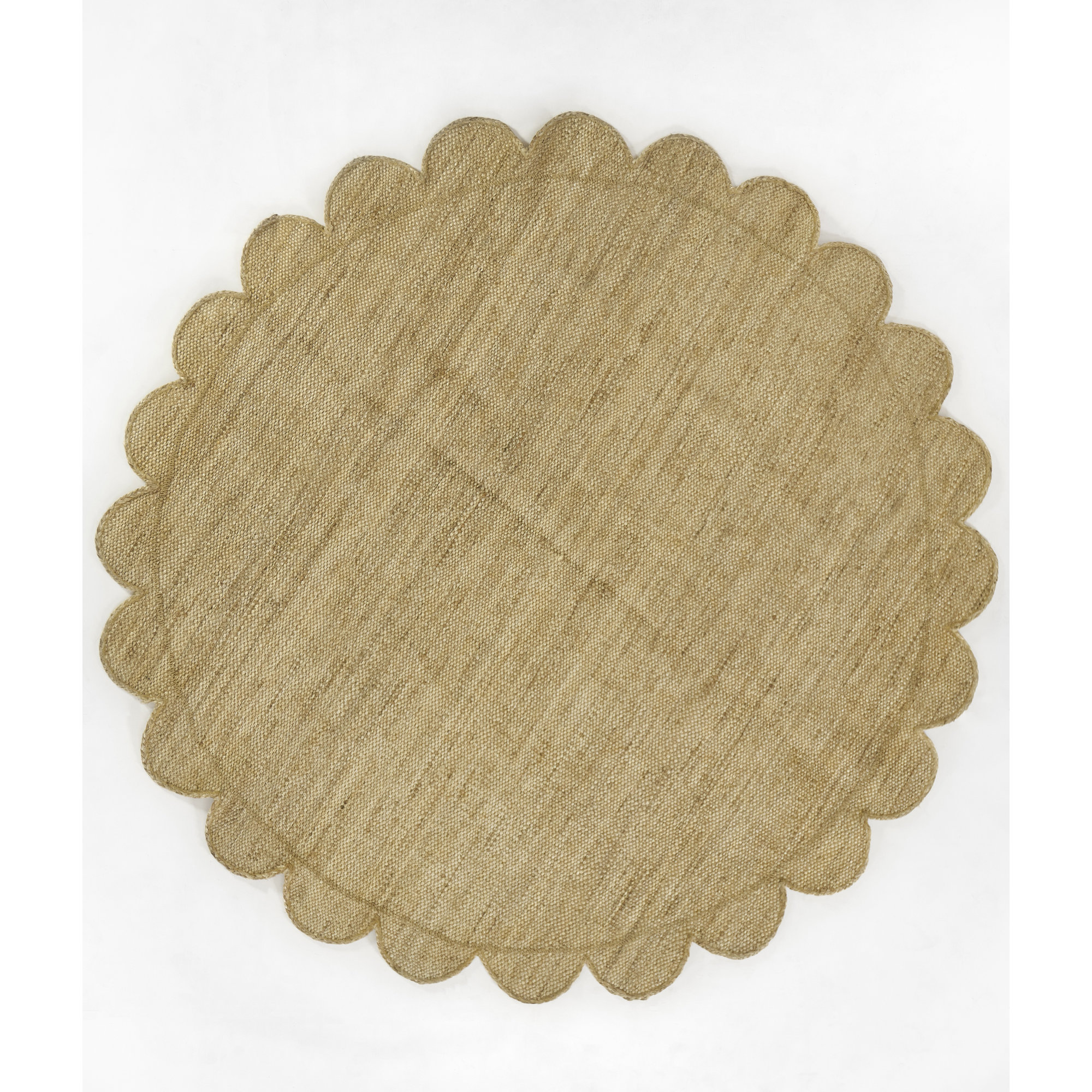 Rosecliff Heights Dakeria Hand Woven Jute Natural Area Rug, Round 6'