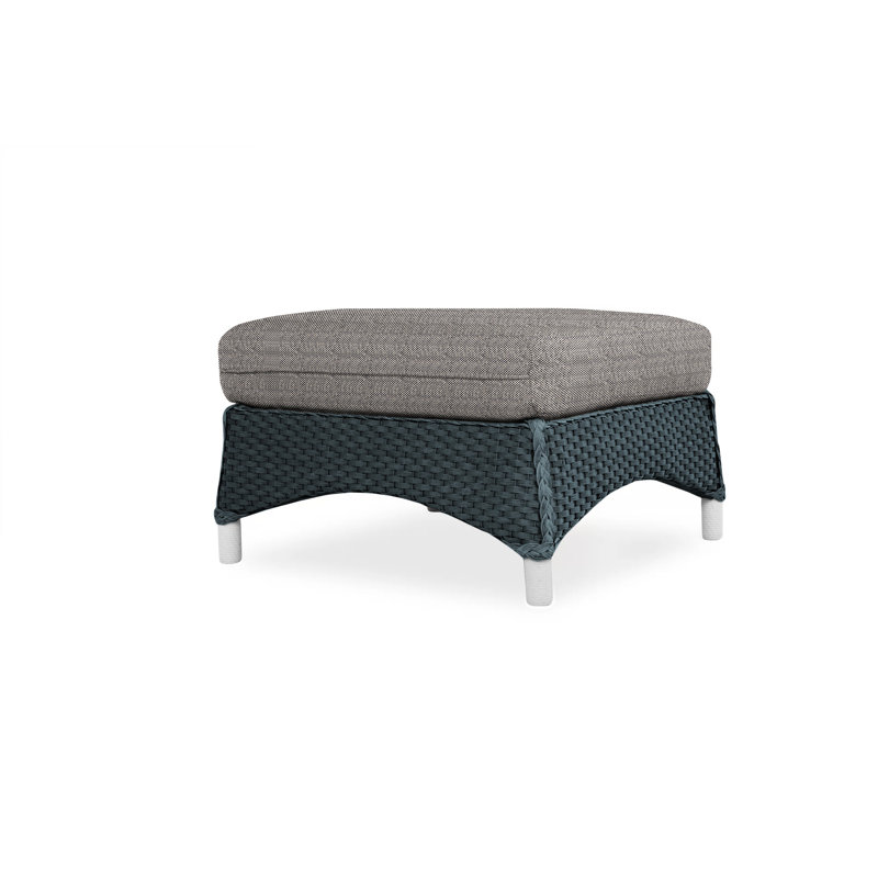 Mandalay Outdoor Ottoman, Rumba Stonewashed, Matte White