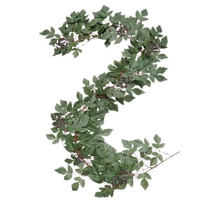 1 Pack Fall Garland For Mantle 5.9Ft Plum Artificial Cimicifuga Ramosa Plant Leaves Garland Autumn Leaf Vine For Fall Halloween Mantel Thanksgiving Garden Farmhouse Decoration