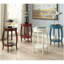 Table d'appoint ronde bleu sarcelle avec tablette inférieure