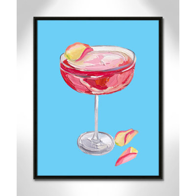 Sparkling Rose Gin Cocktail Print by Straker