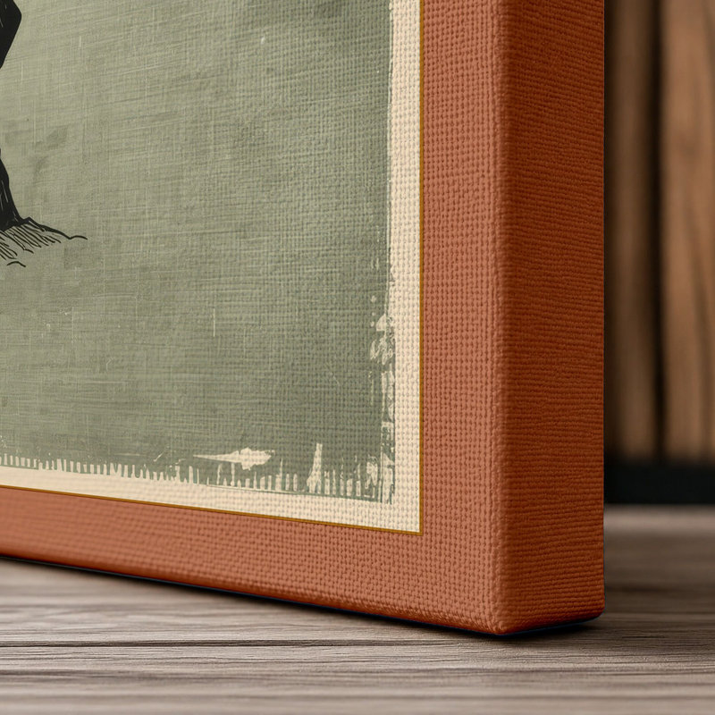 Blossom Crown Botanical - Wrapped Canvas, 30x20 - 76.2 x 50.8 cm, Terracotta Border