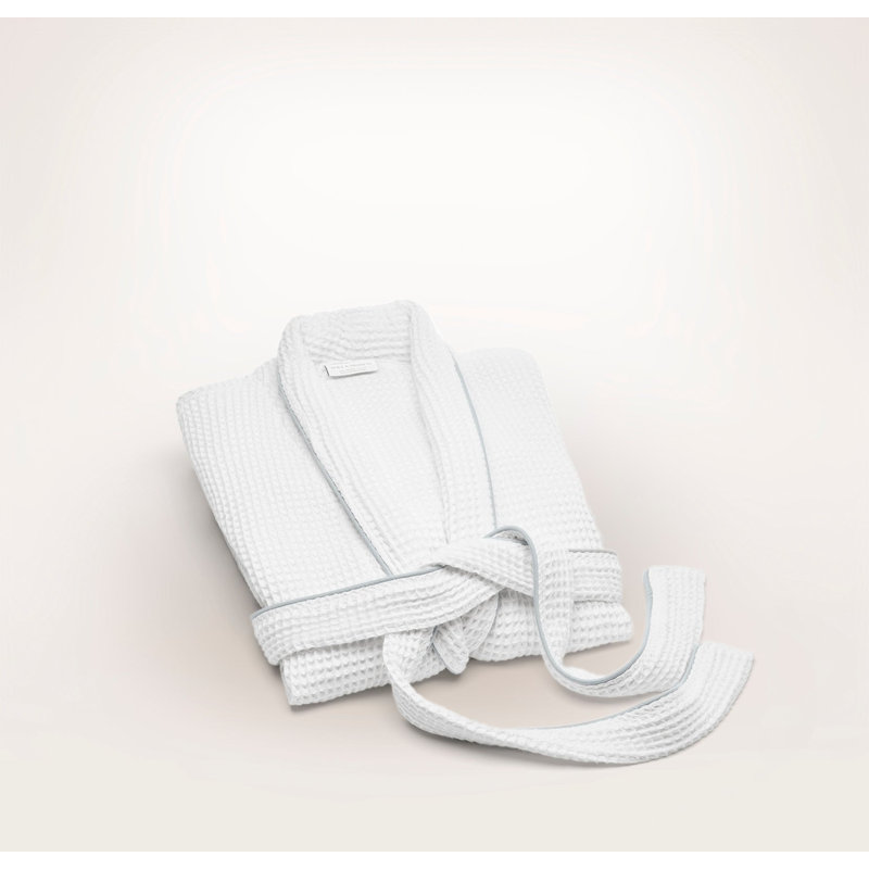 Waffle Robe, XL, White;Shore