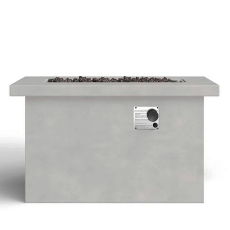 24'' H Concrete Propane/Natural Gas Outdoor Fire Pit Table, Gray