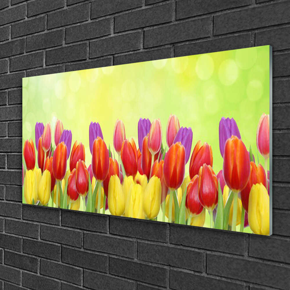 Tulips Floral - Unframed Photograph on Glass