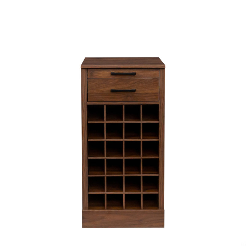 Armoire modulaire pour bar à vin 24 po, Brun