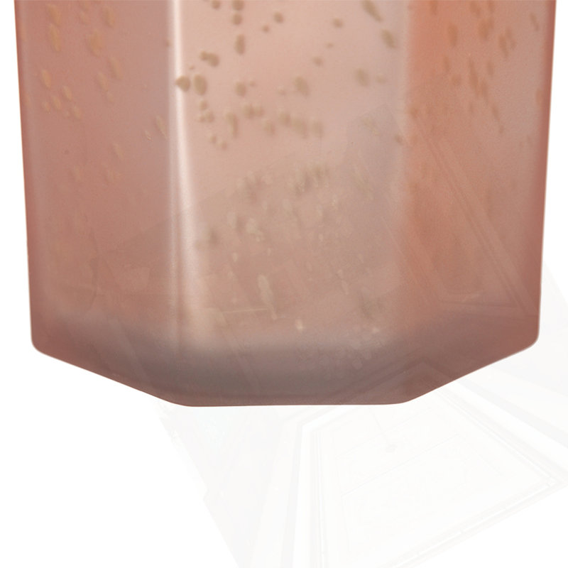 5.1X5.1X5.9" Pink Frosted Mercury Glass Octagonal Candle Holder,4 Pack, Pink