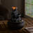 Aleverson 4-Tier Tabletop Water Fountain with LED Light, Stone Gray – Indoor or Outdoor Decorative Cascade