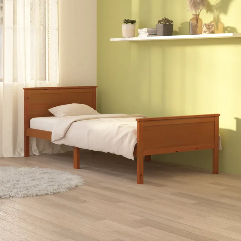 Graci Solid Wood Bed, Super King (180 x 200  cm), honey brown
