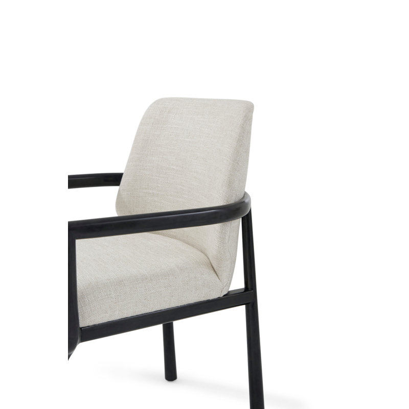 Kesden Upholstered Arm Chair, Silent Black