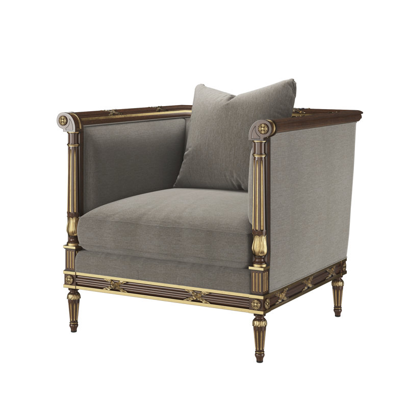 The Regent's Visit  Accent Chair, Rise Charcoal (Performance fabric) 1357-95
