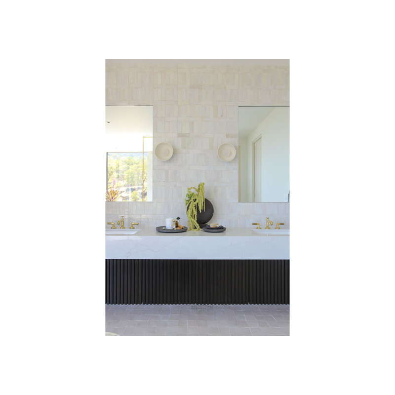 Pinna Paletta® Sink Faucet, Low Spout, Lever Handles, Unlacquered Brass