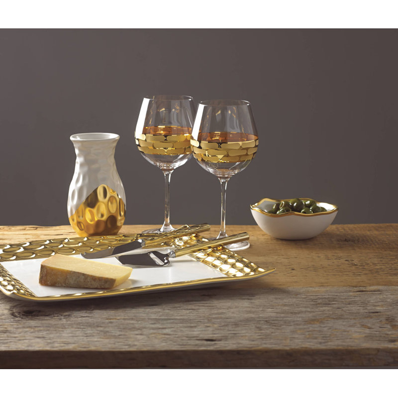 Truro Handmade Wine Glass, Gold